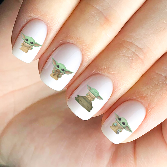 Baby Yoda Grogu Nail Decals